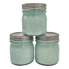 Load image into Gallery viewer, Blue Mason Jar Scented Candles

