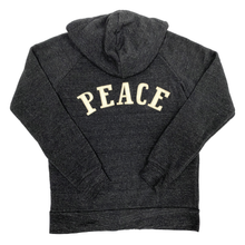 Load image into Gallery viewer, PEACE Charcoal Zip Up Hoodie
