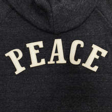 Load image into Gallery viewer, PEACE Charcoal Zip Up Hoodie
