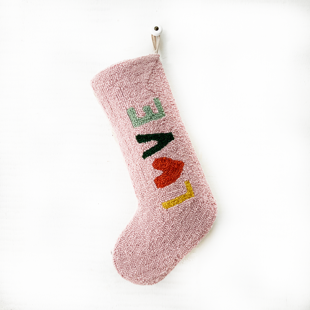 LOVE Knit Stocking