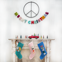 Load image into Gallery viewer, Peace Symbol Knit Stocking
