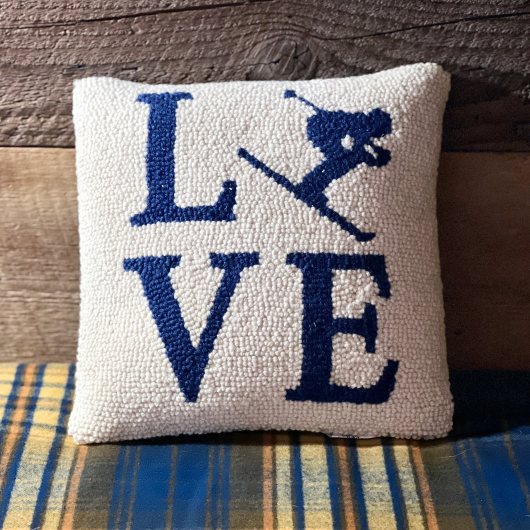 Love Ski Hook Pillow