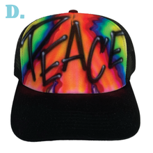 Load image into Gallery viewer, Black Air Brushed Hats
