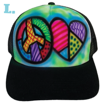 Load image into Gallery viewer, Black Air Brushed Hats
