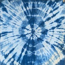 Load image into Gallery viewer, Indigo Dyed Shibori Kitchen Towel
